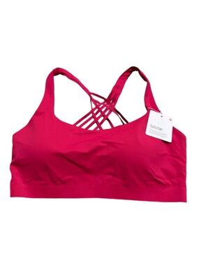 NWT Lululemon FlexyFlex Yoga Bra *Light Support, D-DDD Cups (Calypso Pink) L/XL